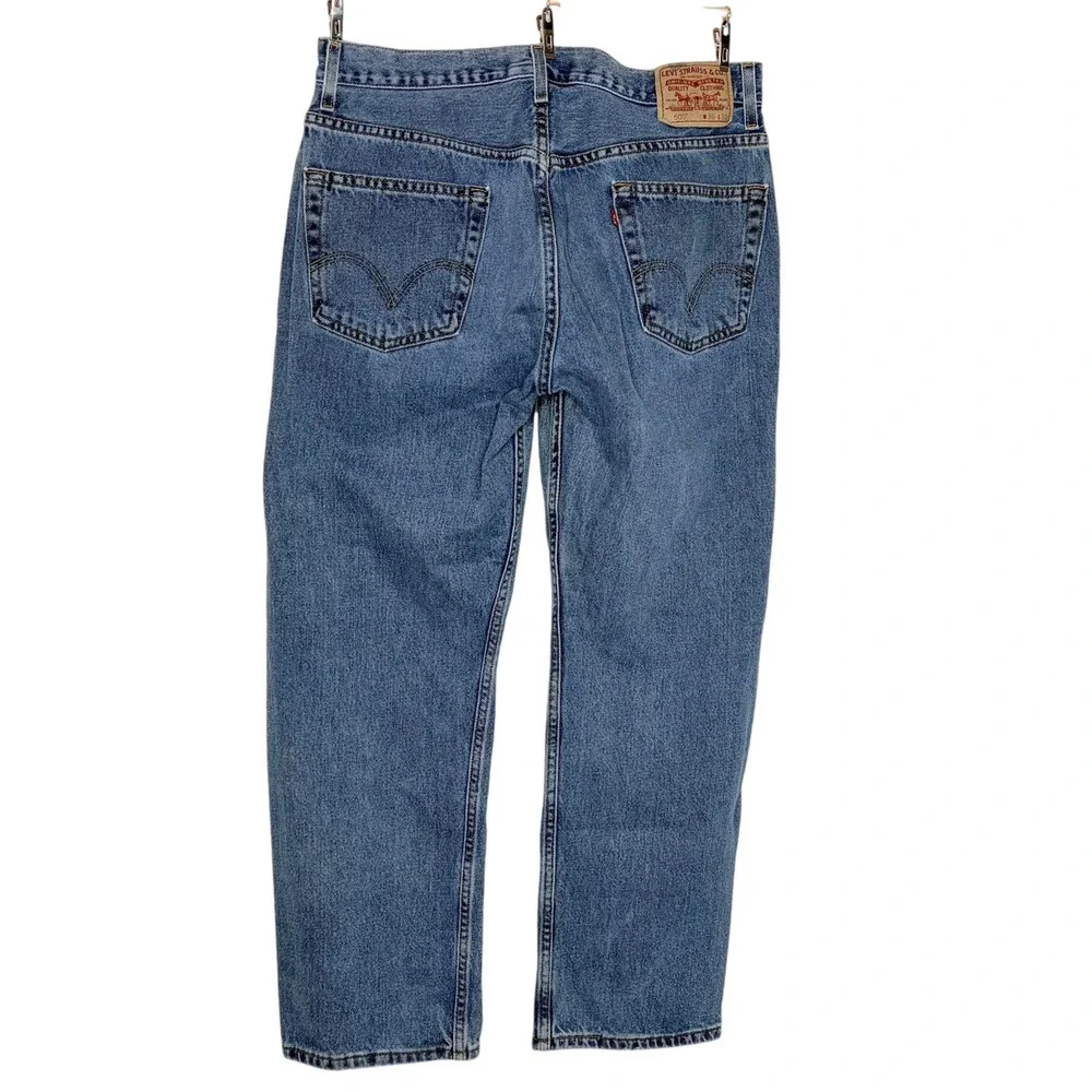 Levis 505 Regular Fit‎ Jeans 36x30 Blue Medium Wash Straight Leg Denim Mens